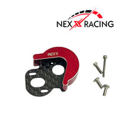 Nexx Racing Carbon Motor Plate + Aluminium Gearbox Cover – Losi Micro-B Brushless Conversion - Red